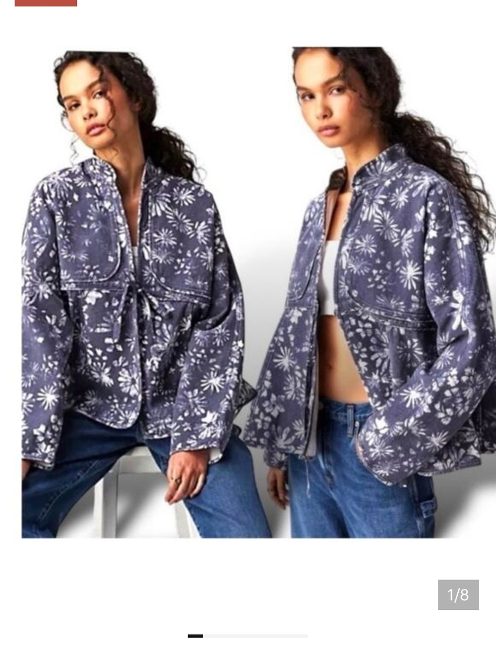 Free People Lua Bed Jacket In Indigo